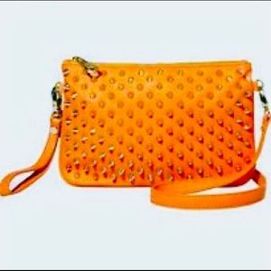 BRAND NEW Steve Madden orange studded wristlet